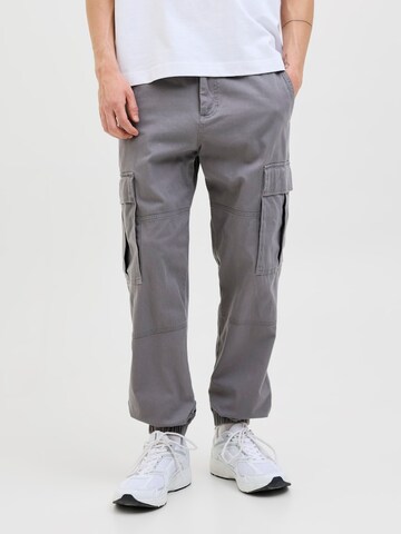 JACK & JONES Конический (Tapered) Брюки-карго 'JPSTKANE JONNIE' в Серый: спереди