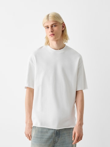 Bershka Sweatshirt in Wit: voorkant