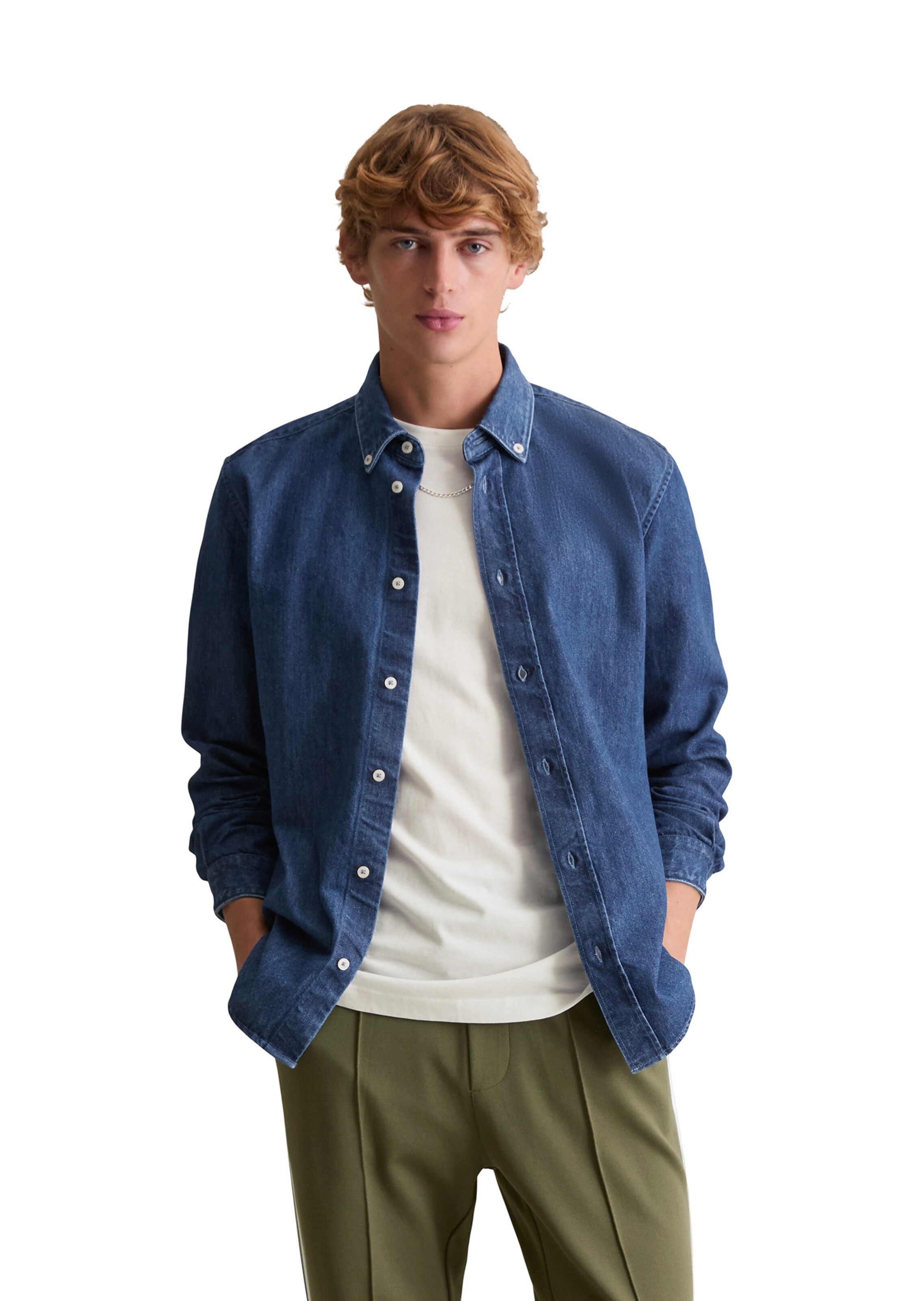 Marc O'Polo DENIM Regular fit Overhemd in Blauw: voorkant