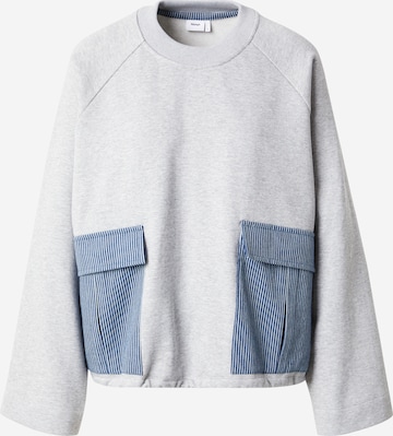 Bluză de molton 'NUZHELLY' de la NÜMPH pe gri: față