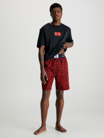 Calvin Klein Underwear Пижама короткая в Черный: спереди