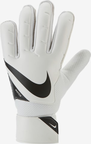 NIKE Athletic Gloves in White: front