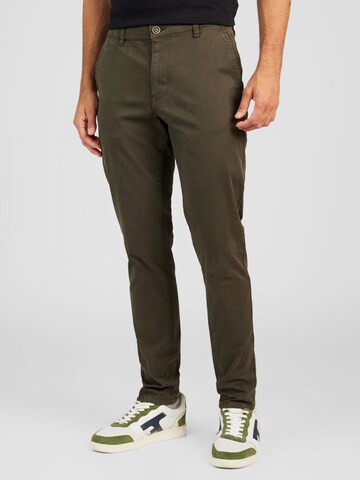 Coupe slim Pantalon chino 'MARCO FRED' JACK & JONES en vert : devant