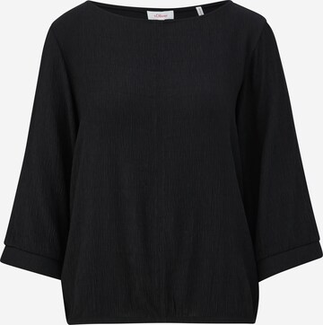 s.Oliver Blouse in Zwart: voorkant