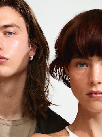 Boucles d'oreilles Pilgrim en argent : devant