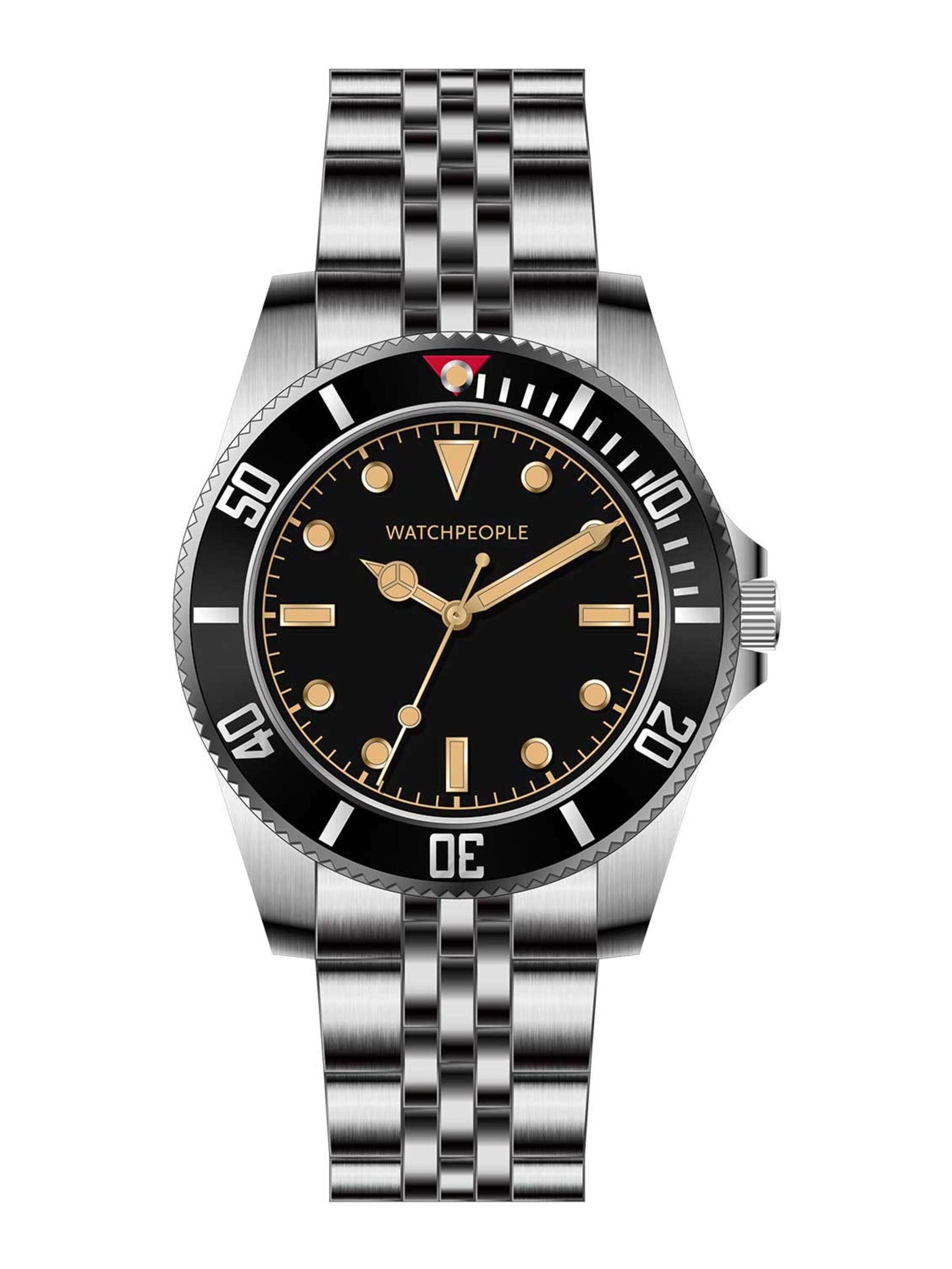 WALTER GROPIUS Analog Watch 'BS FLAT IRON V' in Silver: front