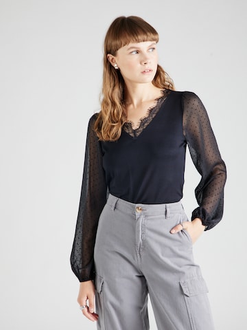 ABOUT YOU Shirt 'Meline' in Zwart: voorkant