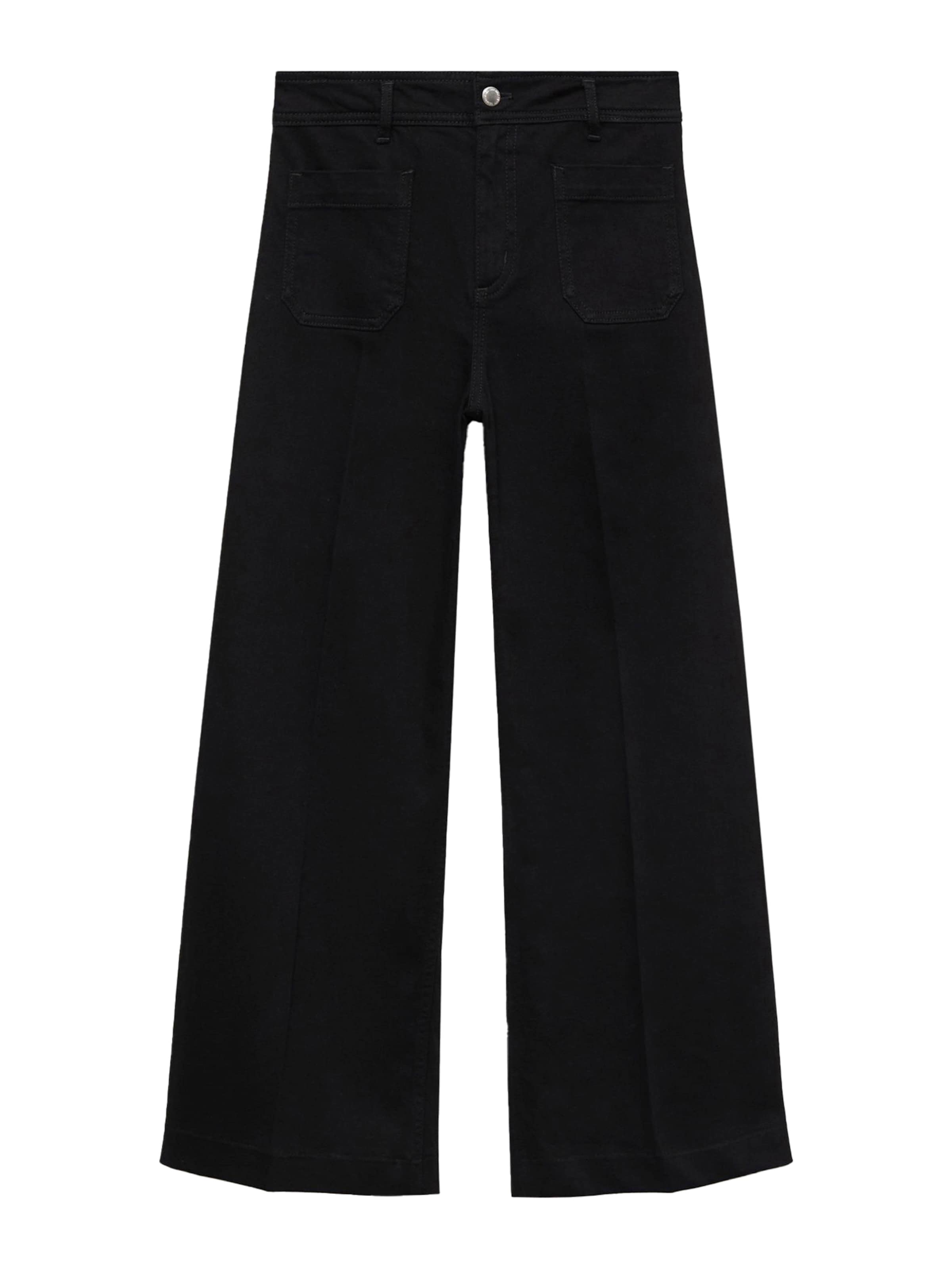 MANGOWide Leg/ Široke nogavice Traperice 'JESSIE' - crna boja: prednji dio