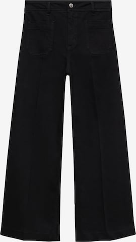 MANGOWide Leg/ Široke nogavice Traperice 'JESSIE' - crna boja: prednji dio