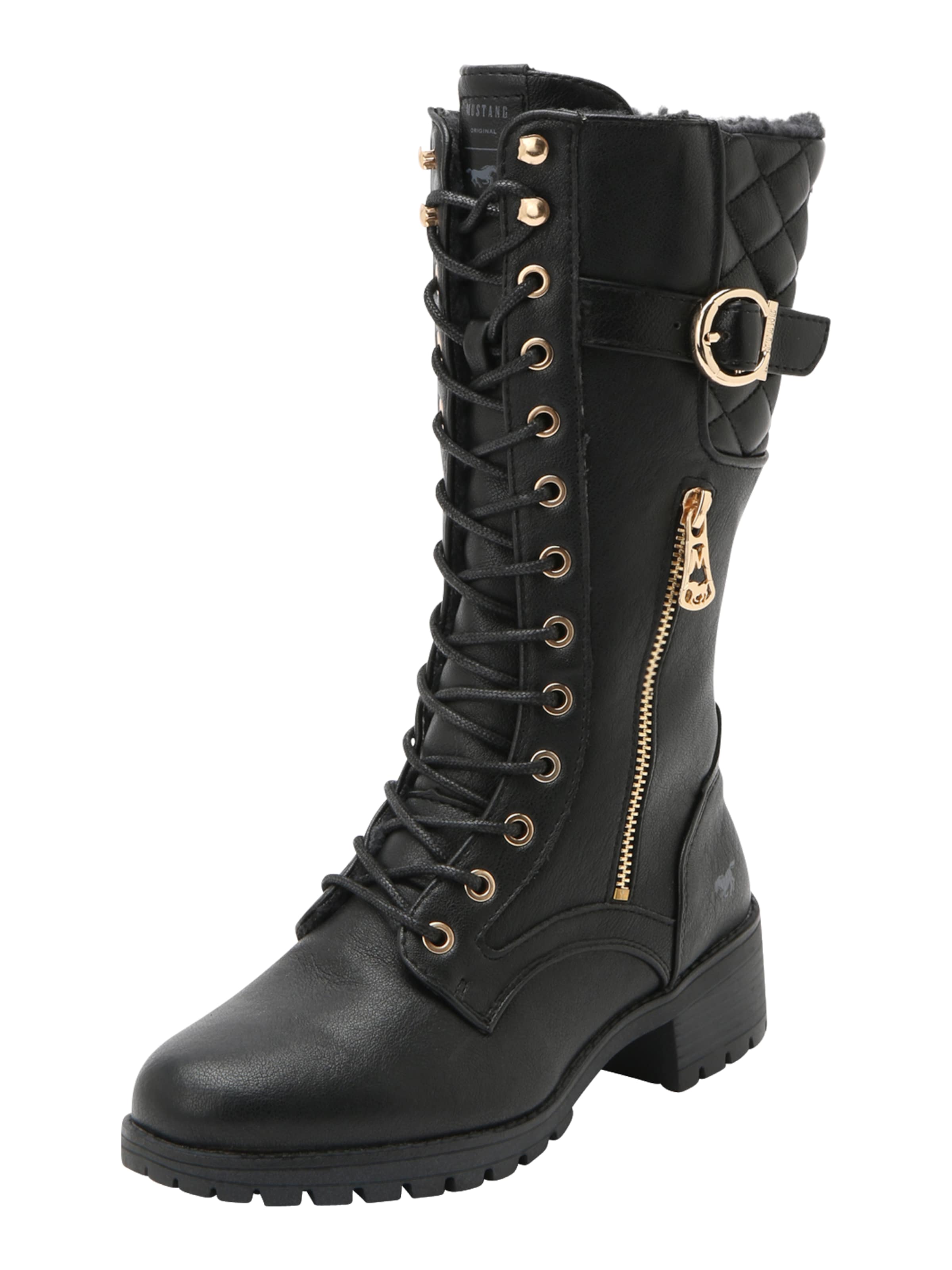 MUSTANG Schnürstiefel in schwarz, Produktansicht