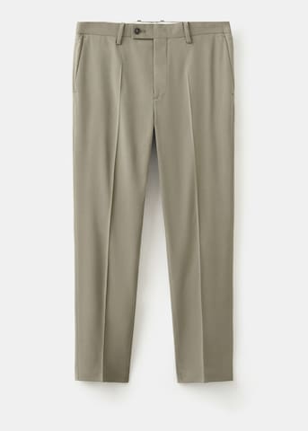 MANGO MAN Slim fit Pleat-Front Pants 'Milan' in Grey