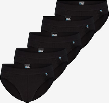 SCHIESSER Slip 'Long Life Cotton' in Schwarz: Vorderseite
