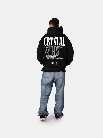 Crystal Paris Sweatvest 'Trademark' in Zwart