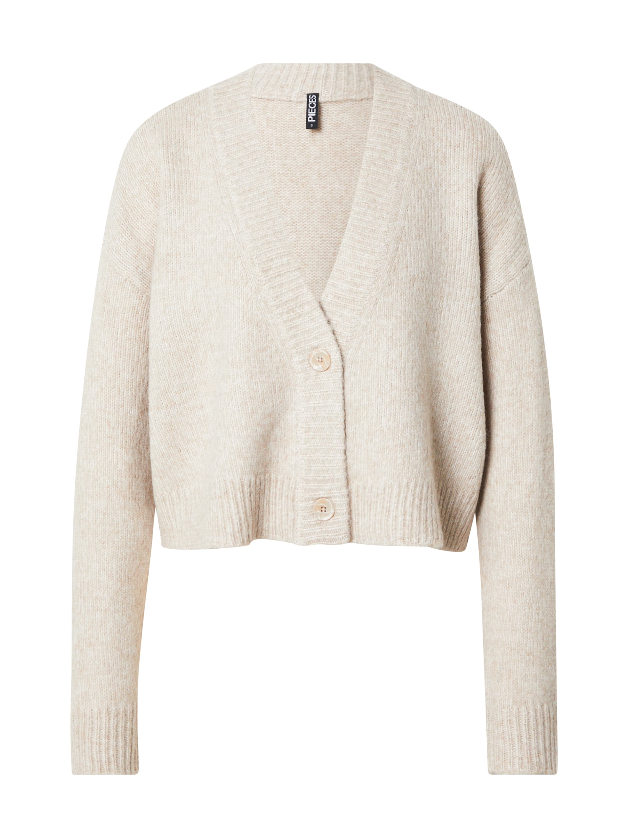 PIECES Strickjacke 'PCJIMMA' in Beige: Vorderseite