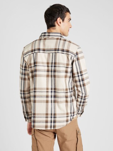 Fat Moose Regular fit Button Up Shirt 'Adrian' in Beige