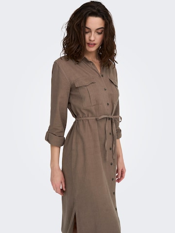 ONLY Shirt Dress 'Caro' in Brown