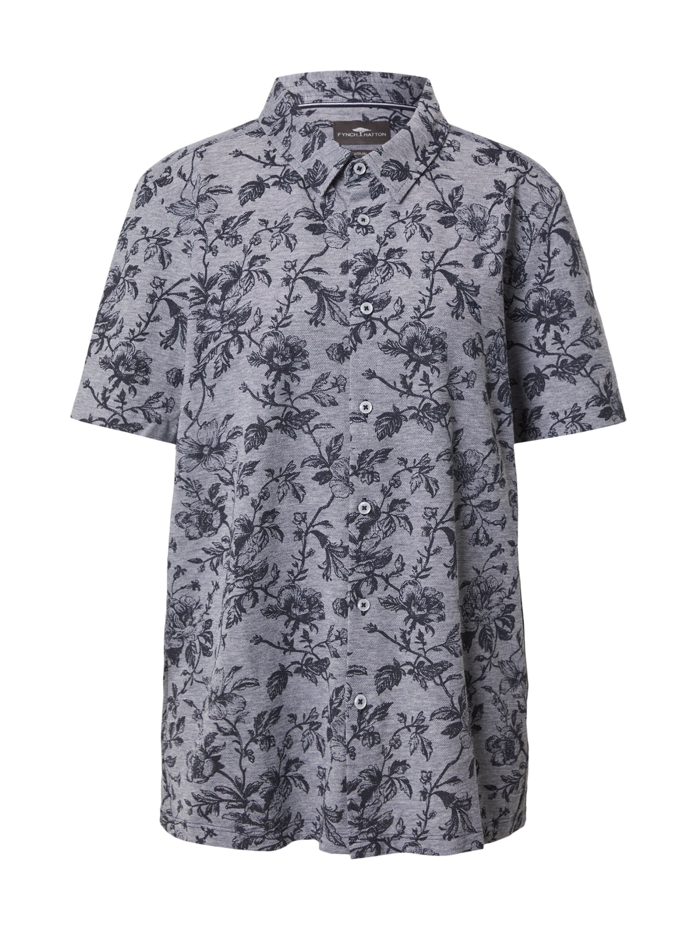 FYNCH-HATTON Hemd in marine / basaltgrau, Produktansicht