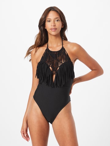 River Island Swimsuit in Black: front