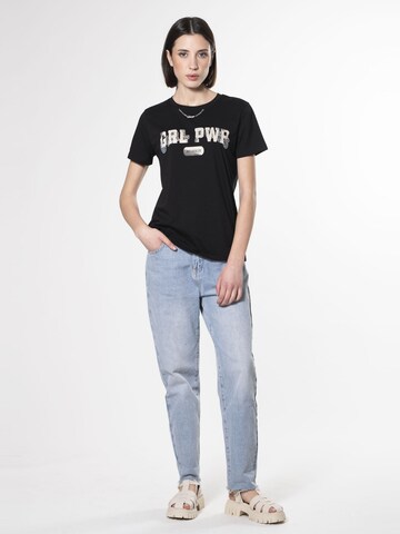 T-shirt 'Girl Power' Influencer en noir