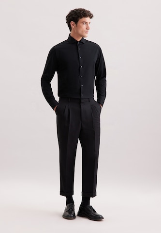 Coupe slim Chemise business 'Schwarze Rose' SEIDENSTICKER en noir