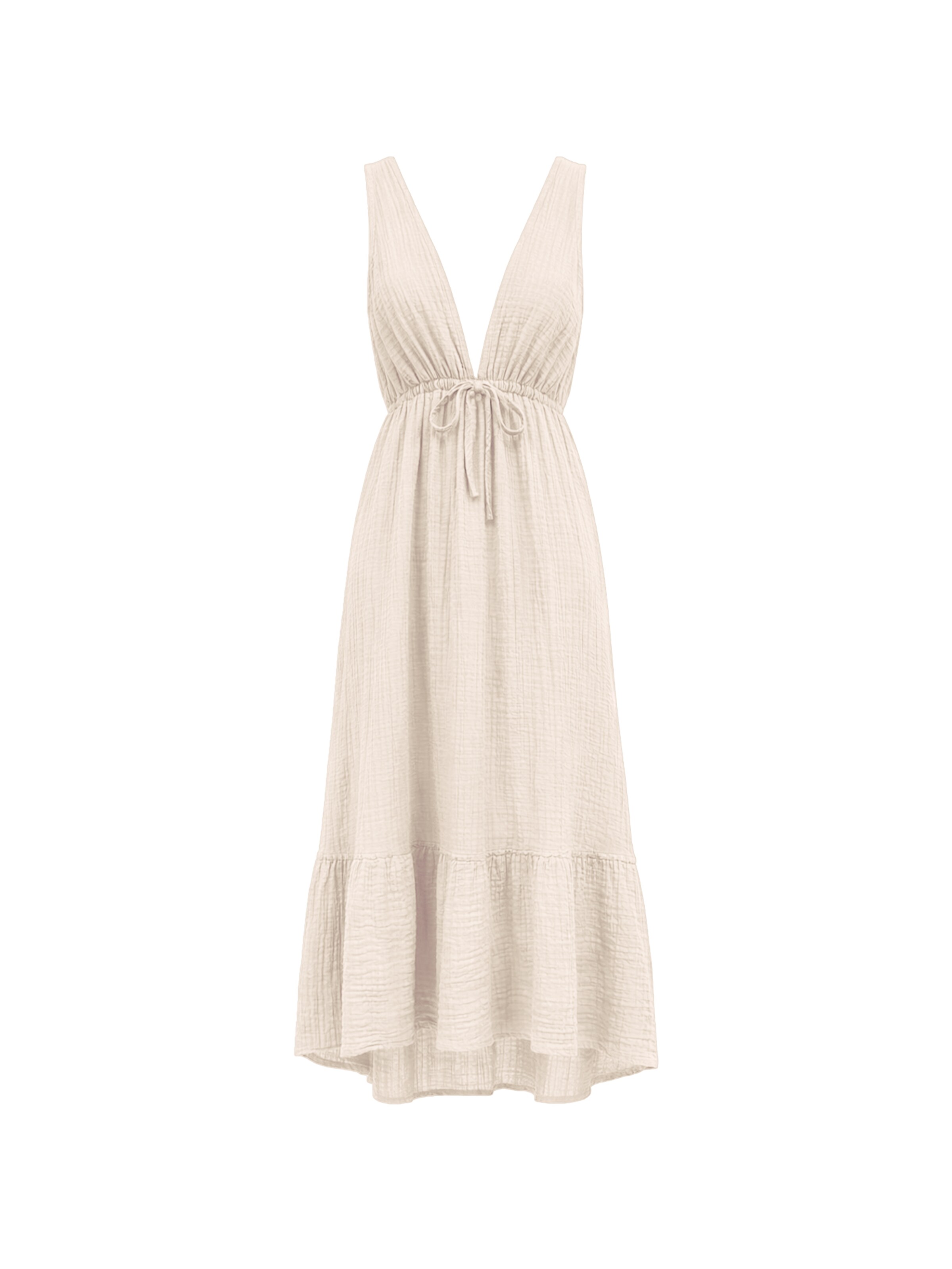 Haris Cotton Kleid‌‌ in Beige: Vorderseite