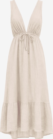 Haris Cotton Kleid in Beige: Vorderseite