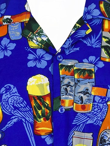 Maglietta 'Beerbottle' di King Kameha in blu