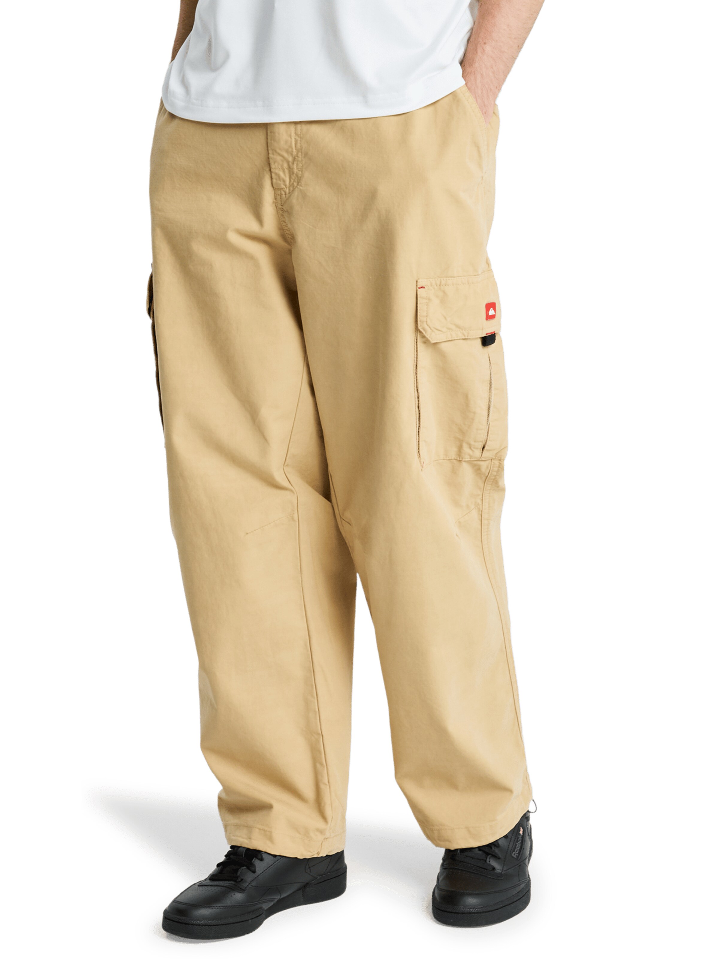 QUIKSILVER Loose fit Pants 'YG Thunderstruck' in Beige: front