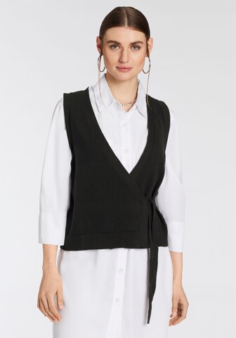 OTTO products Knit Cardigan in Black: front