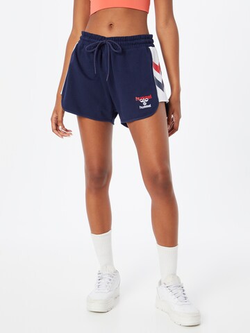 Regular Pantalon de sport 'Durban' Hummel en bleu : devant