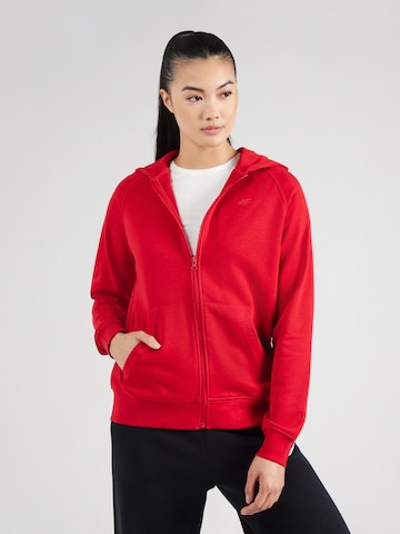 4F Sports sweat jacket in Red: front