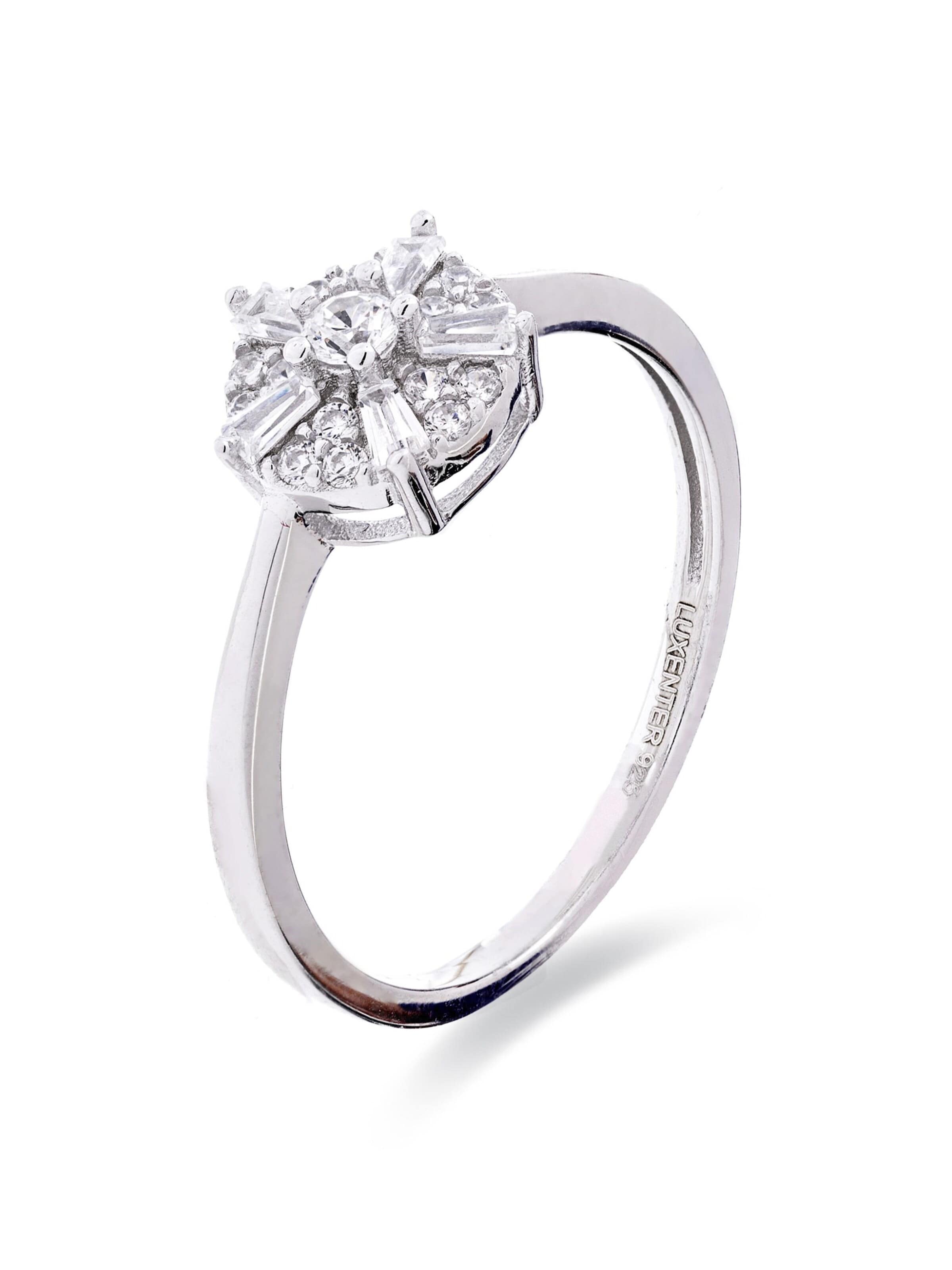 Luxenter Ring 'Umya' in Zilver: voorkant