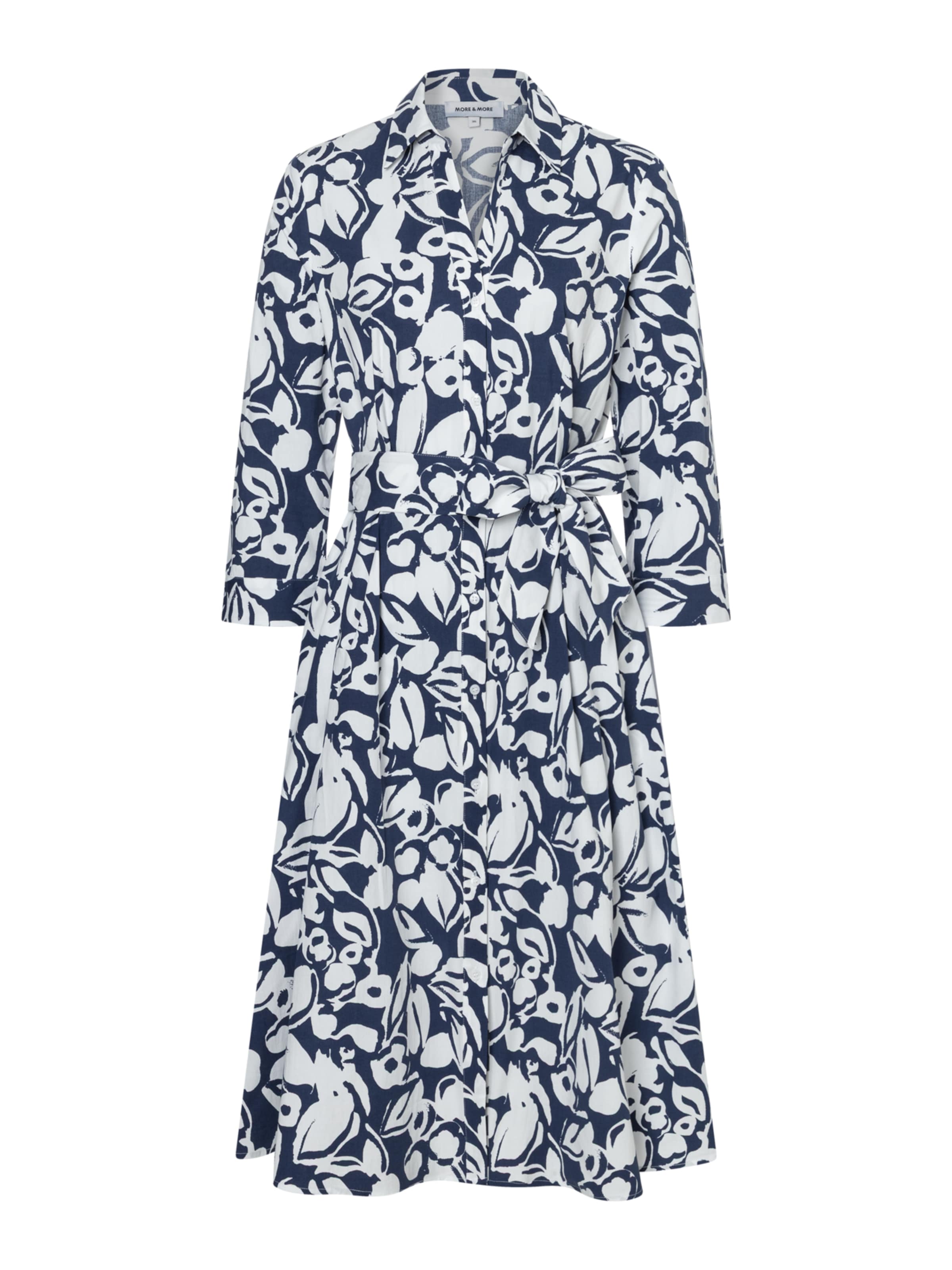 MORE & MORE Shirt Dress in Blue: front