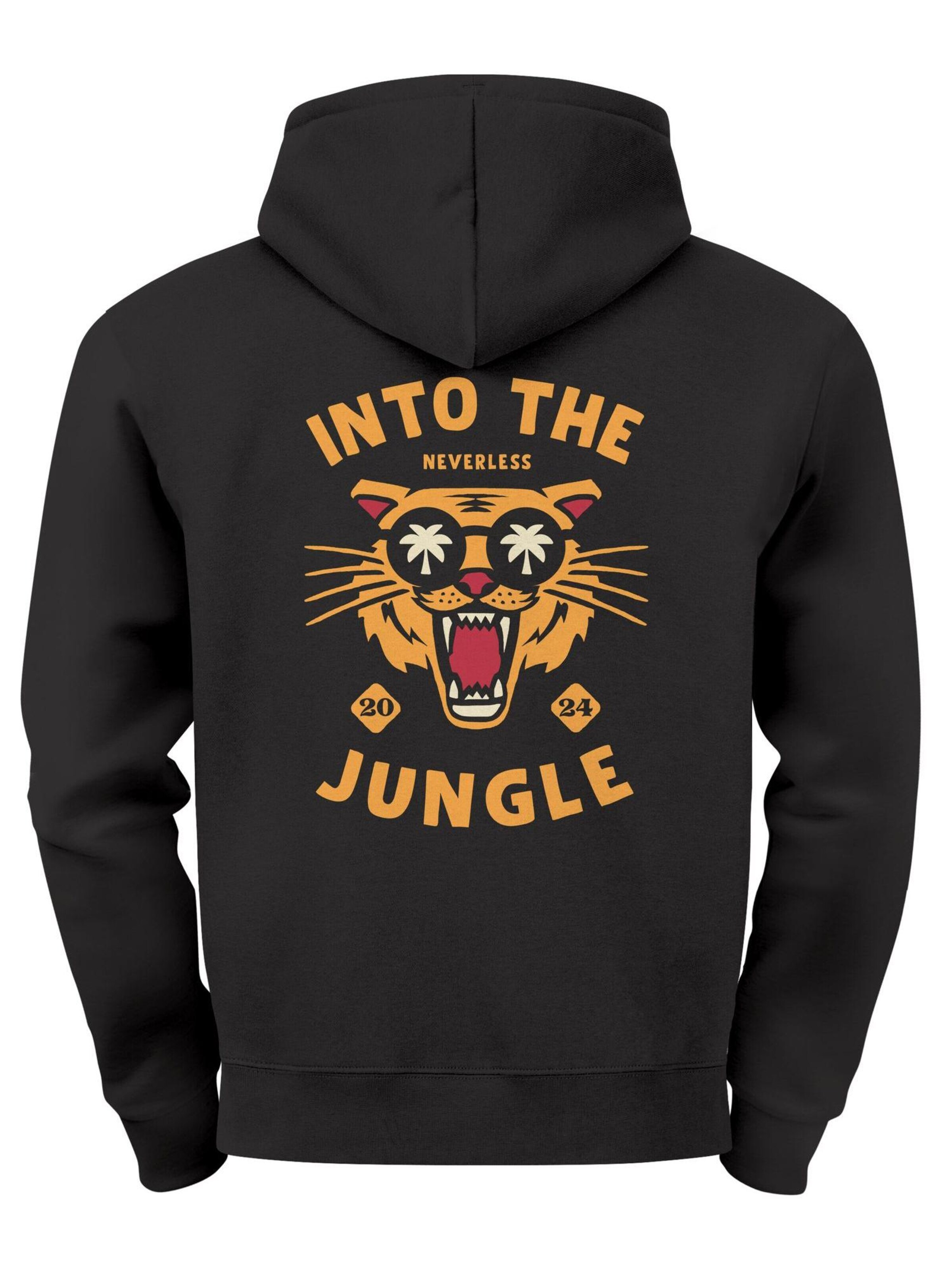 Neverless Sweatshirt 'Into the Jungle' in Black