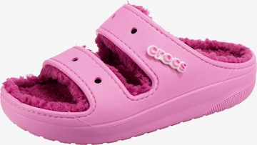 Crocs - Pantufa 'Classic Cozzzy' em rosa: frente