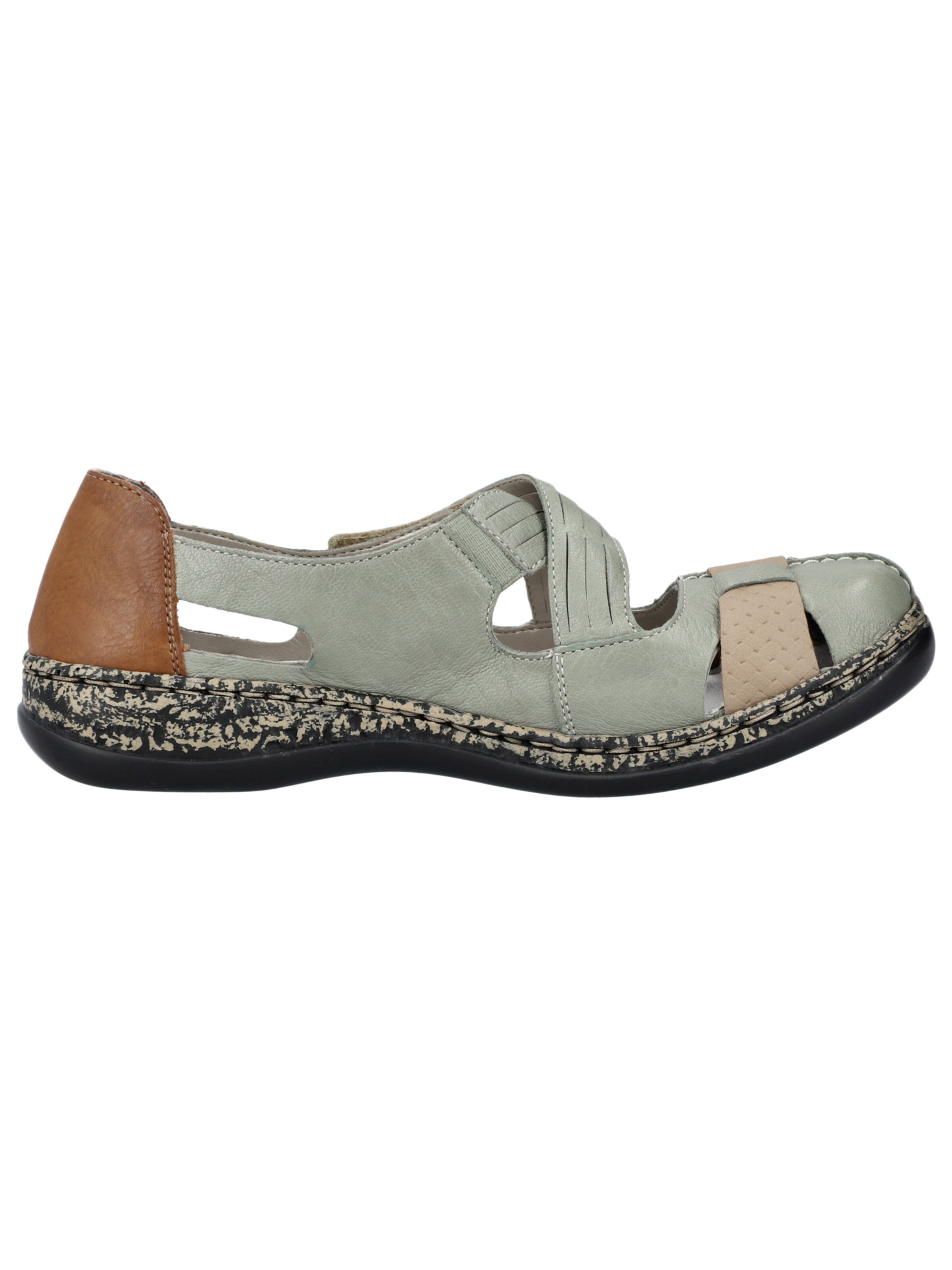 Ballerines à lanières Rieker en vert