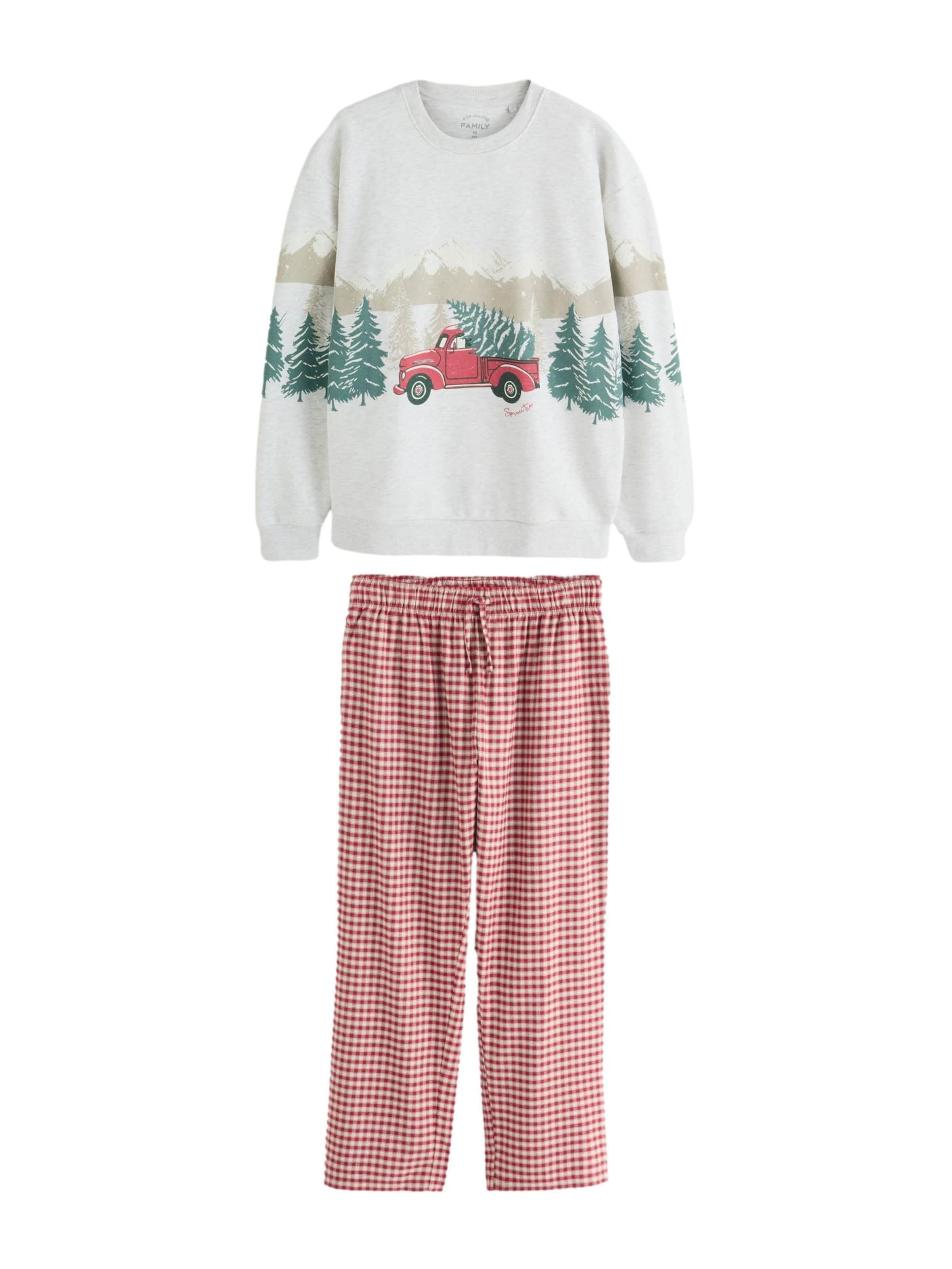 Next - Pijama largo en rojo: frente