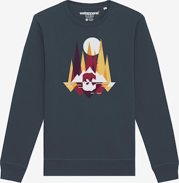 Watapparel Sweatshirt 'Von Bären und Bergen' in Grijs: voorkant