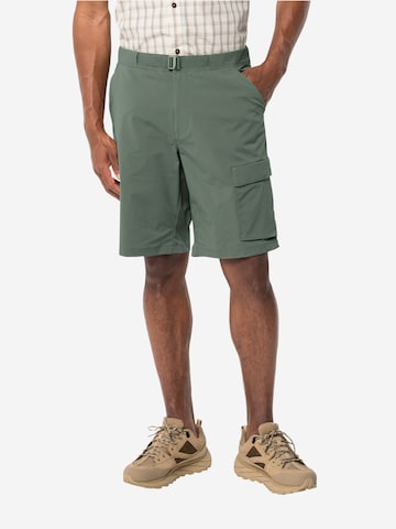 JACK WOLFSKIN Regularen Outdoor hlače 'WANDERTHIRST' | zelena barva: sprednja stran