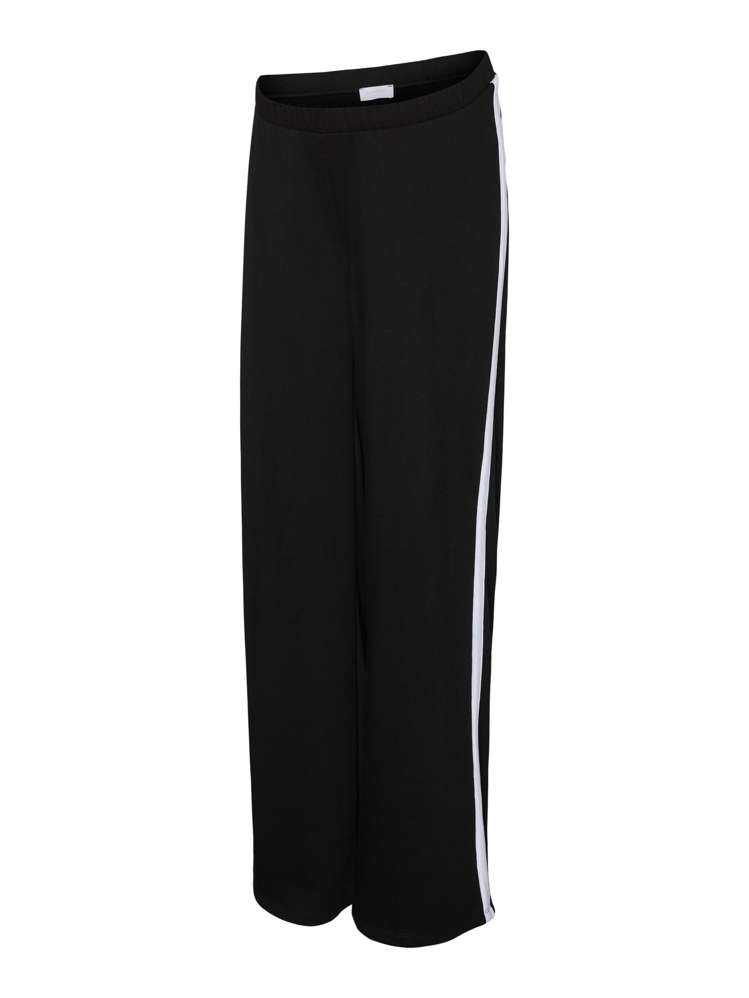 Wide Leg Pantalon MAMALICIOUS en noir : devant
