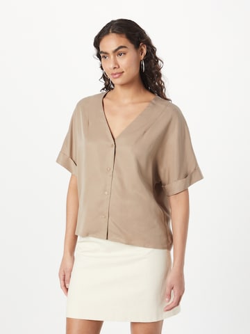 OBJECT - Blusa 'TILDA' em bege: frente