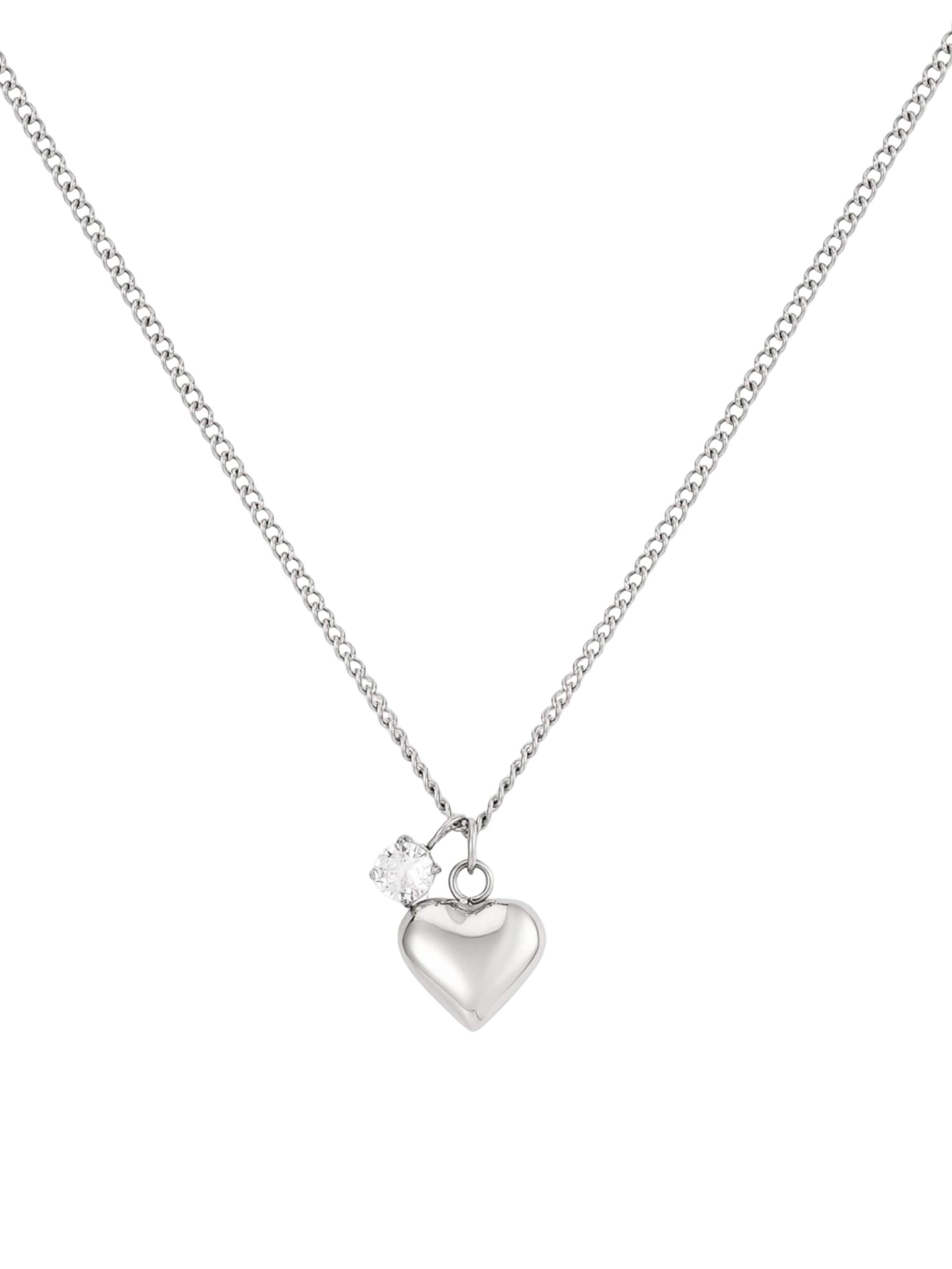 GOOD.designs Chaîne 'Herz' en argent, Vue avec produit