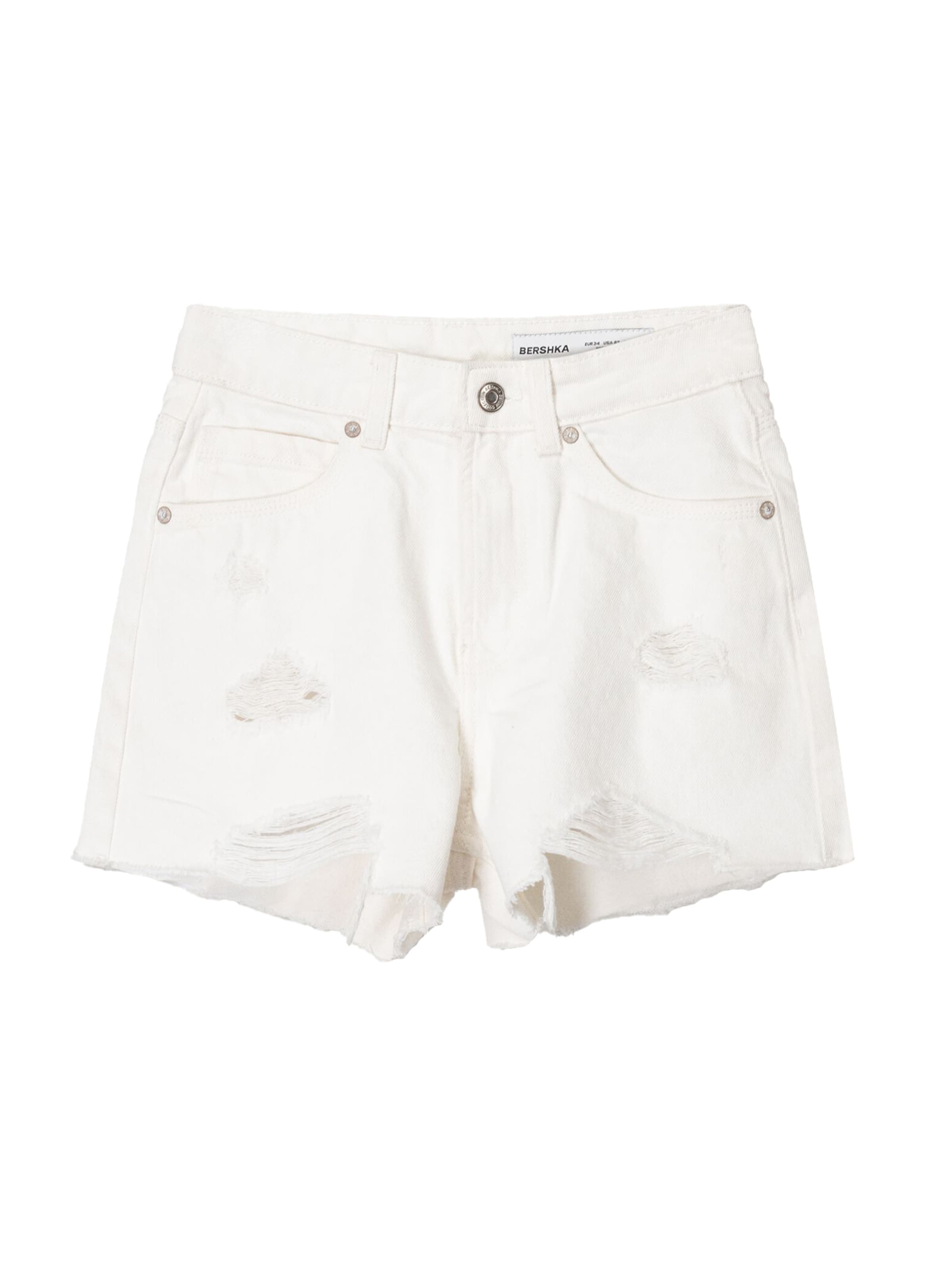 Regular Jean Bershka en blanc : devant