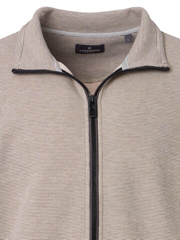 CASAMODA Zip-Up Hoodie 'Basic' in Beige