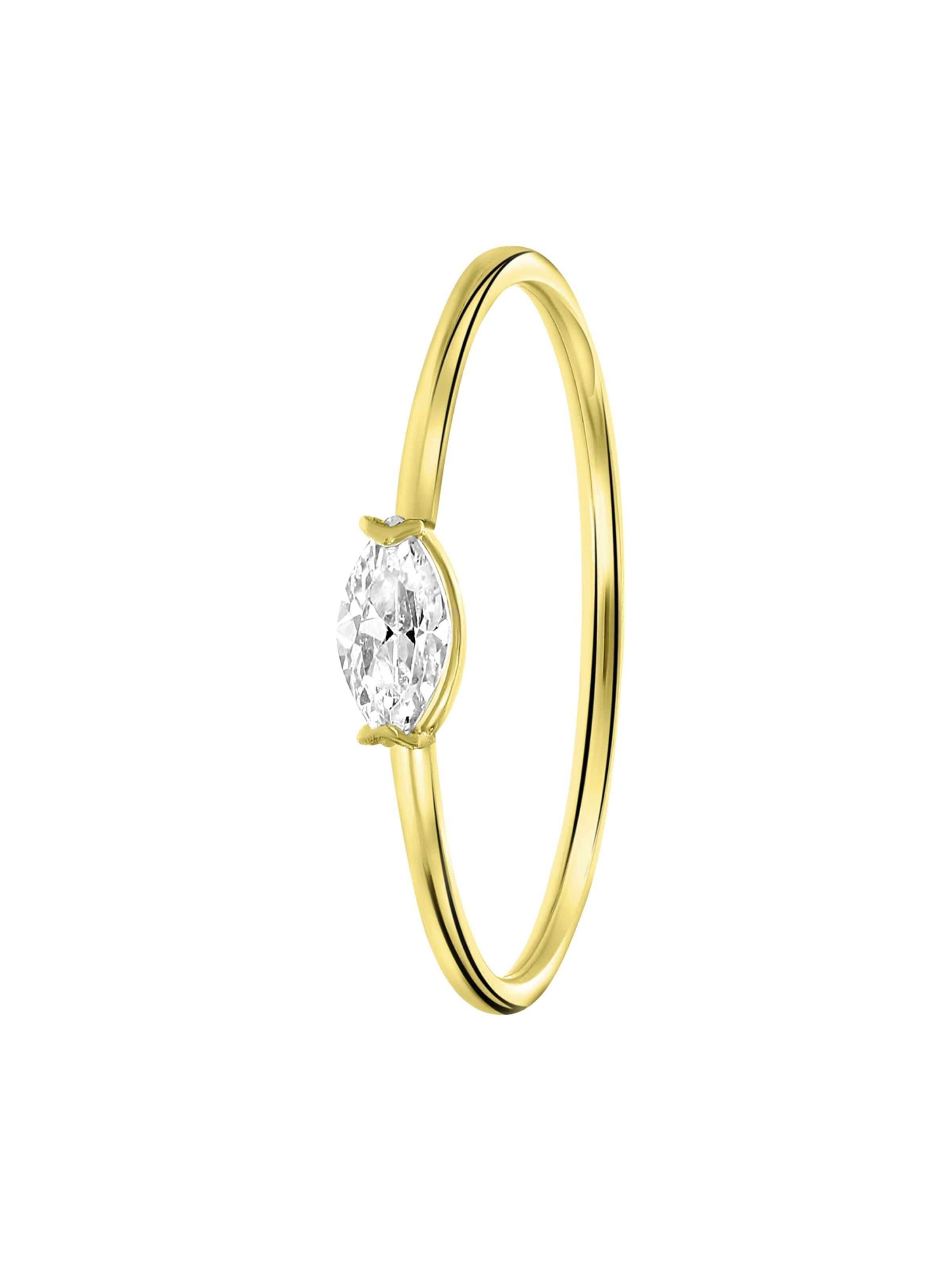 Lucardi Ring 'Klassisch' in Gold: front