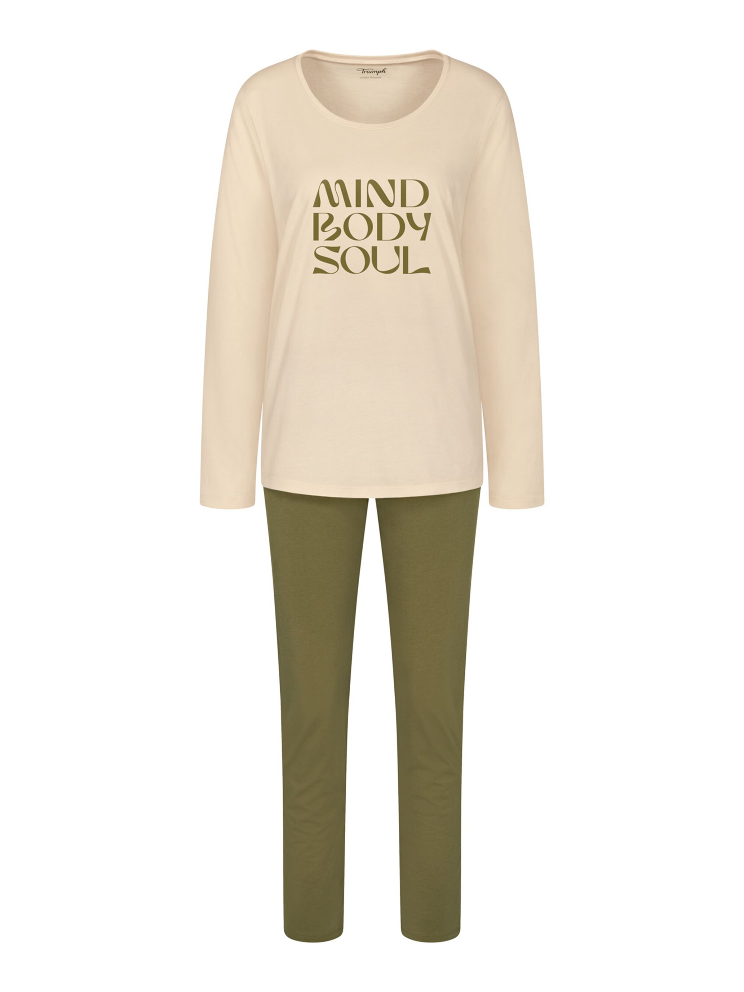 TRIUMPH Pyjama ' Basic ' in Beige: Vorderseite