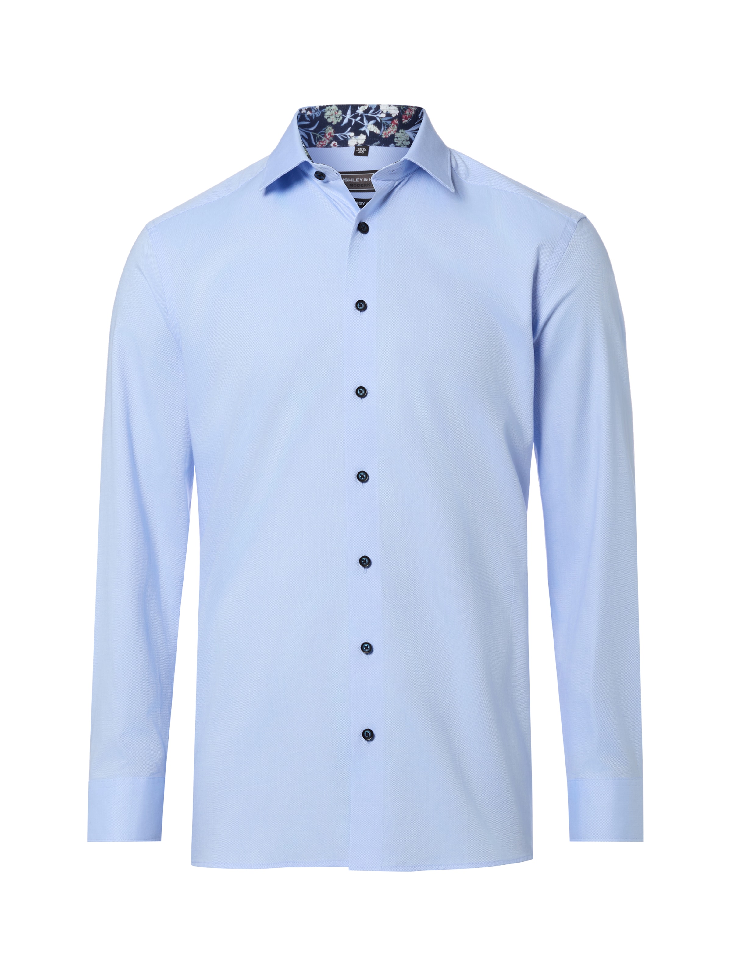 Finshley & Harding Businesshemd 'Easy Care' in Blau: Vorderseite