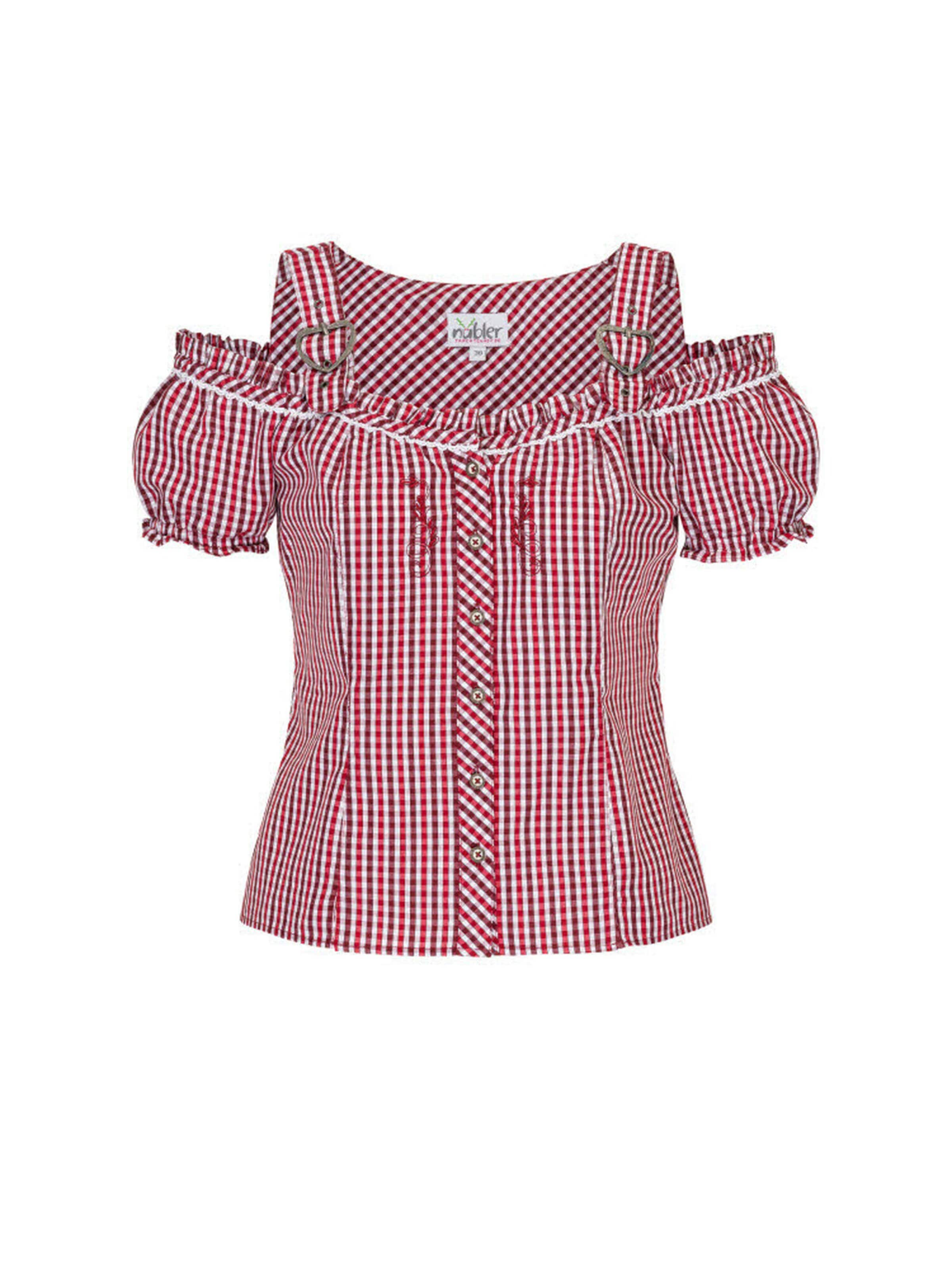 Trachtenhof Nübler Traditional Blouse in Red: front