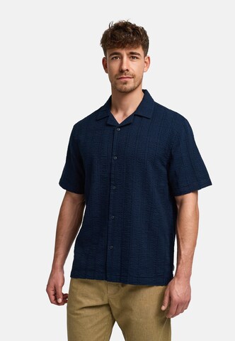 INDICODE JEANS Regular fit Button Up Shirt 'INWallz' in Blue