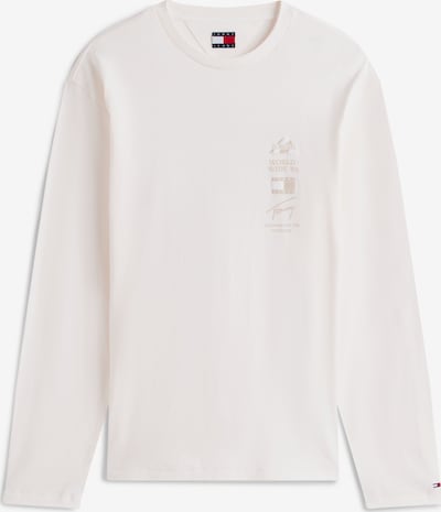 Marškinėliai iš Tommy Jeans, spalva – smėlio spalva / balta, Prekių apžvalga